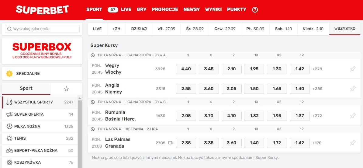 superbet opinie Superbet Oferta zakładów bukmacherskich