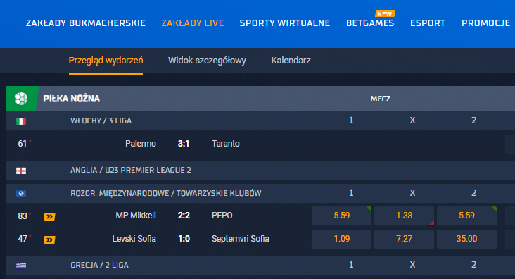 Strona bukmachera STS Strona bukmachera STS