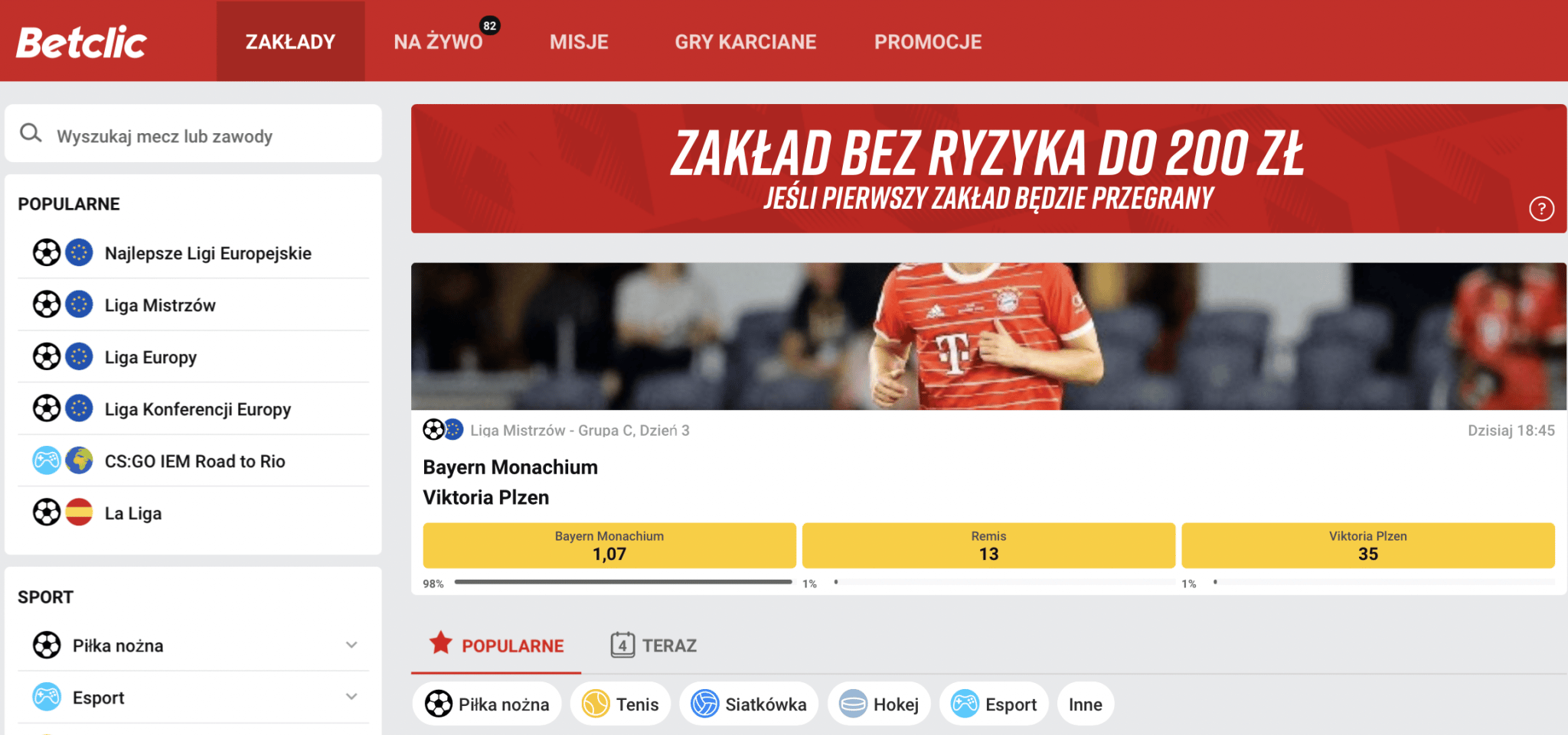 Betclic zakłady bukmacherskie
