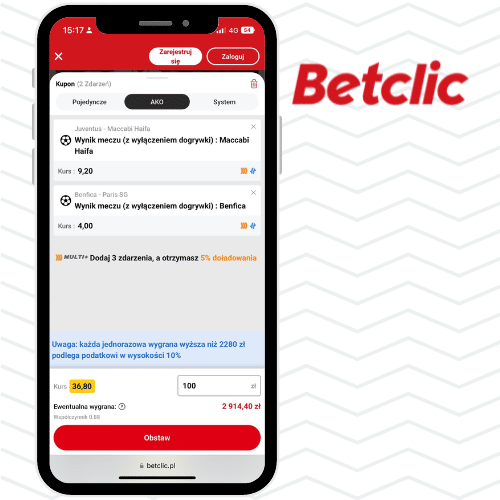 Jak postawić zakład w aplikacji Betclic