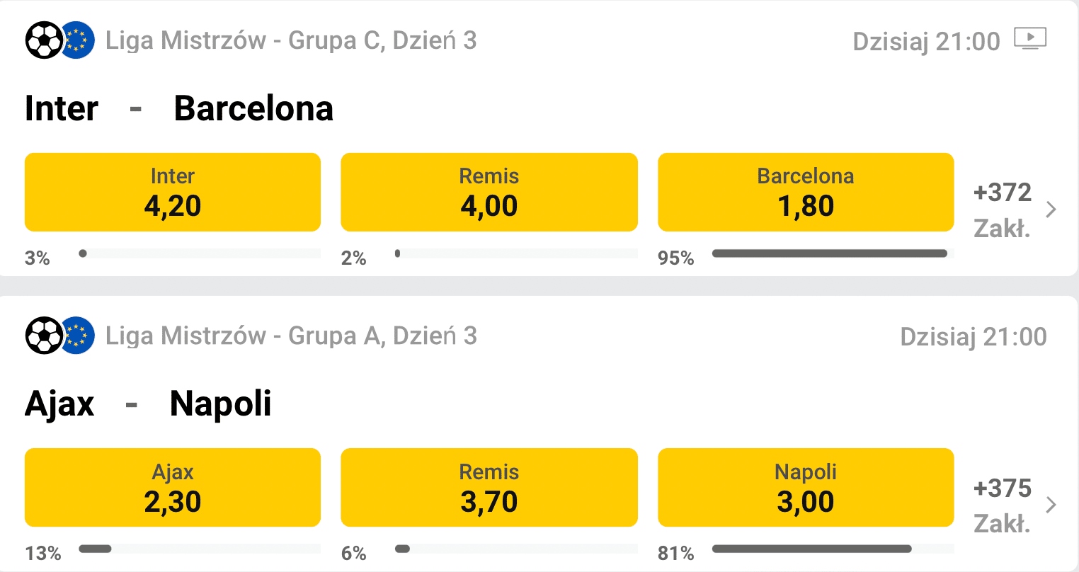 Kursy bukmacherskie betclic