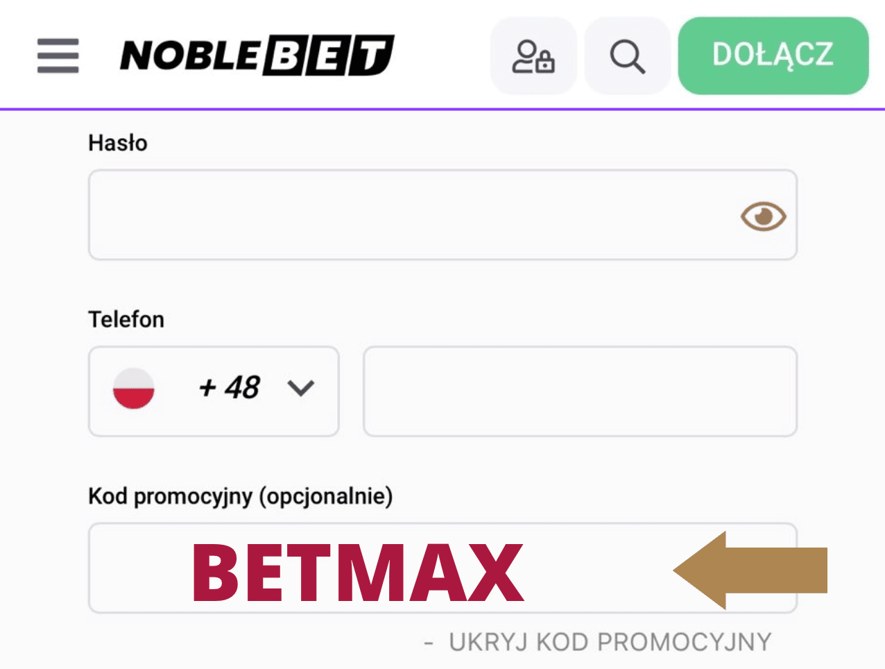 Noblebet kod promocyjny