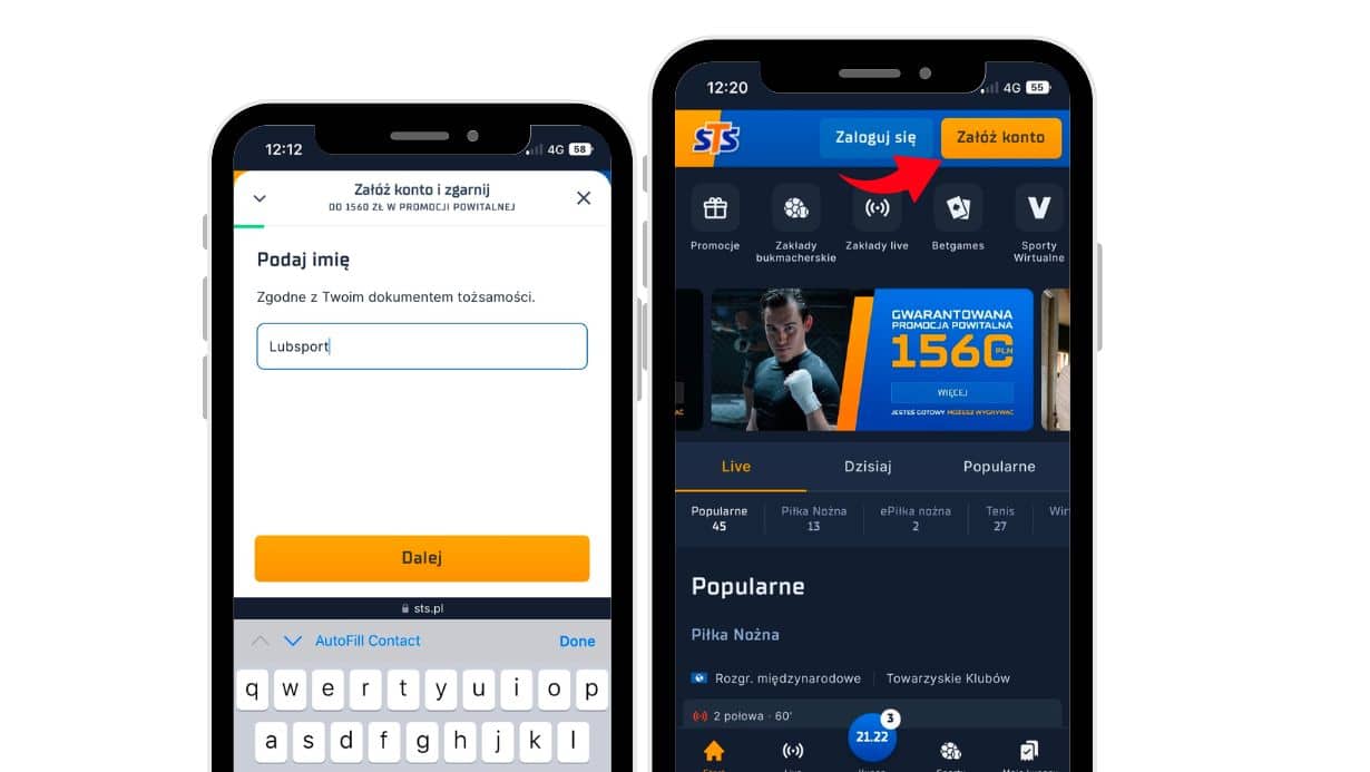 Rejestracja w aplikacji STS