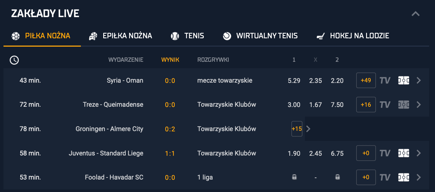 Wyb&oacute;r zakład&oacute;w i przygotowanie kuponu STS 