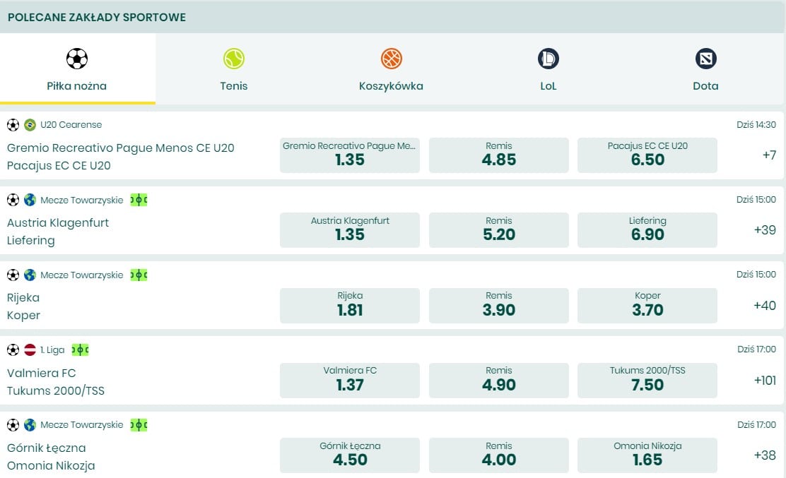 Betfan aplikacja Wyb&oacute;r zakład&oacute;w