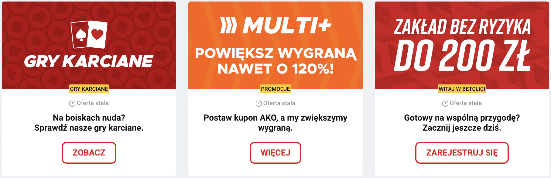 Betclic oferta bonusy