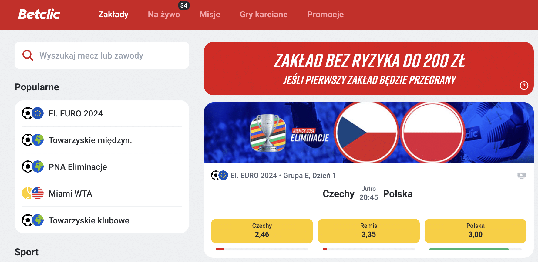 Betclic oferta na dziś