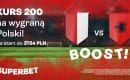 Polska &ndash; Albania kurs 200.00 na zwycięstwo biało-czerwonych