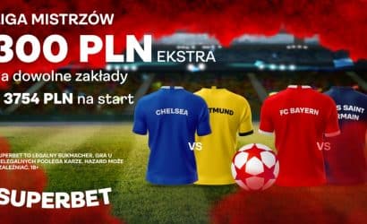 Liga Mistrz&oacute;w: bonus 300 PLN na dowolny mecz w Superbet!
