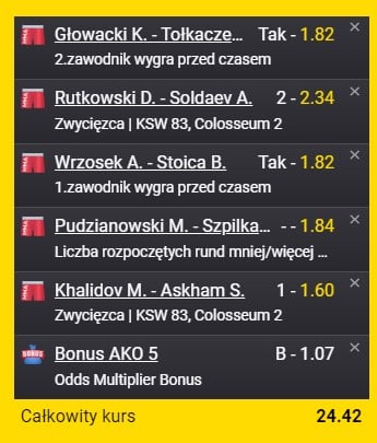 KSW 83 Colosseum 2 kupon