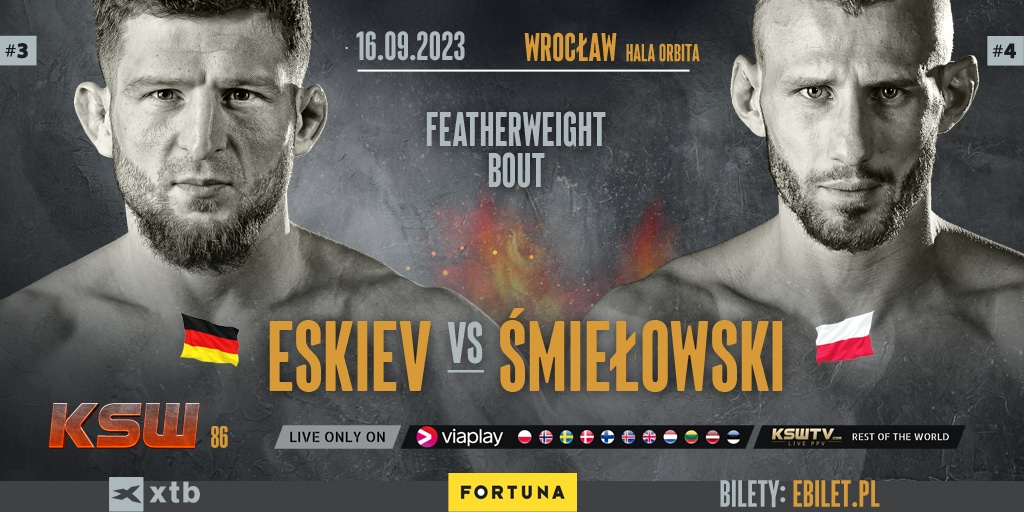 KSW 86: Dawid Śmiełowski zawalczy z Lom-Ali Eskijewem