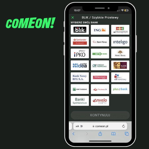 Wpłaty Comeon