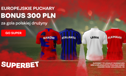 Bonus 300 zł za gola Legii lub Rakowa od Superbet