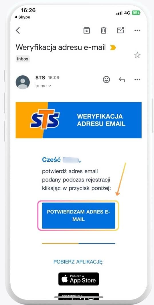 Rejestracja konta w sts sts Rejestracja konta