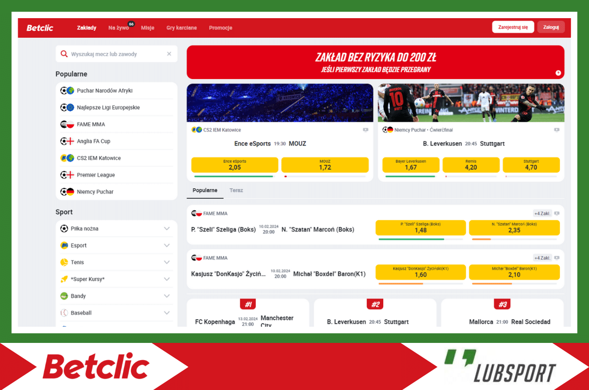 Betclic Bonus Betclic solidna europejska jakość