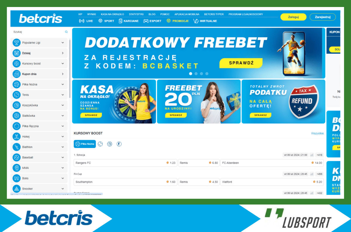 Betcris Bonus Betcris znany nie tylko w Szczecinie