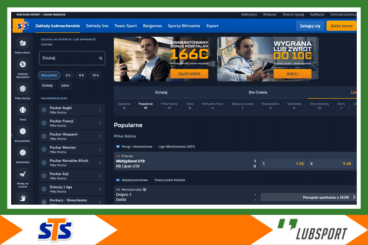 STS Bonus STS najpopularniejszy polski bukmacher
