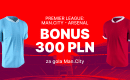 Manchester City &ndash; Arsenal. Kurs 150.00 na gola gospodarzy