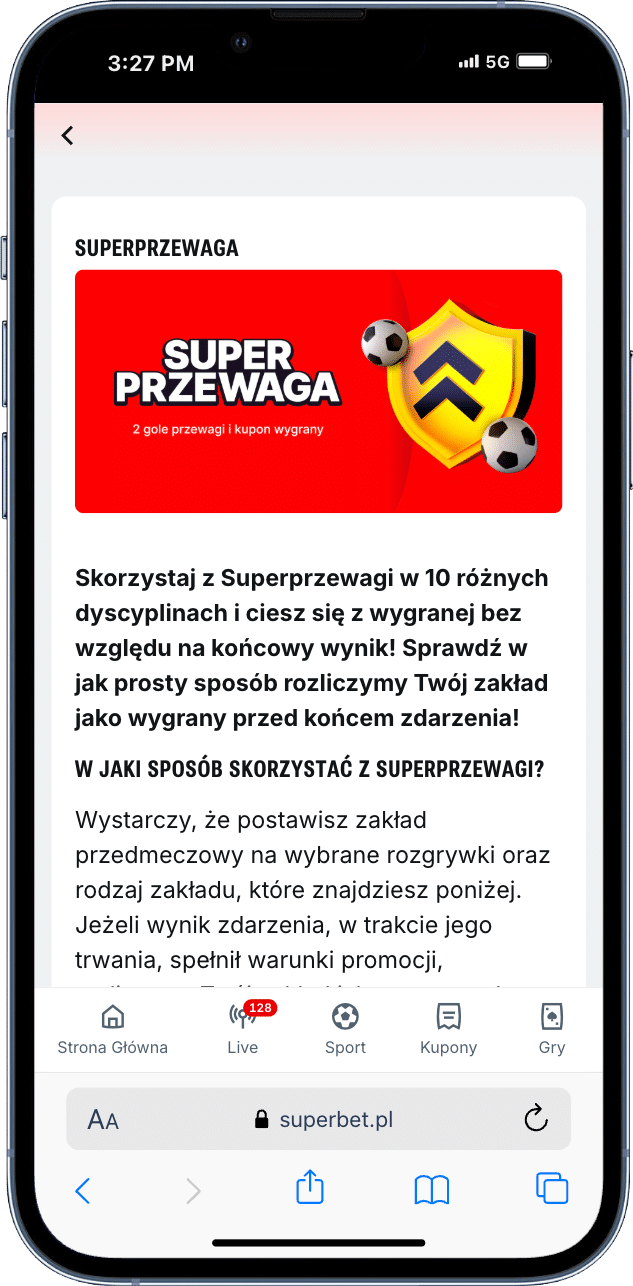 Promocja Super Przewaga Superbet